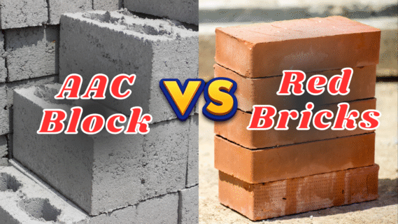 AAC Block and Red Clay Bricks